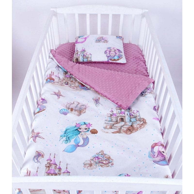BabyLux Babydecke Meerjungfrauen mit Kissen